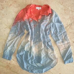 Bella Dahl Americana Tie Dye Button Up Top